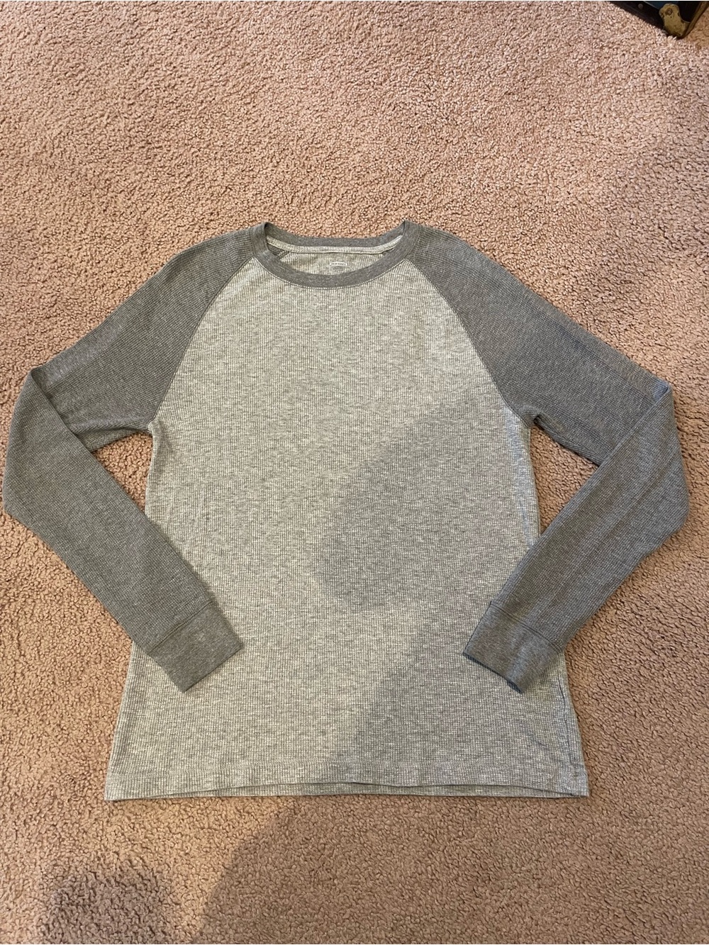 Old Navy Rib Knit Classic Thermal Long Sleeve Shirt Medium